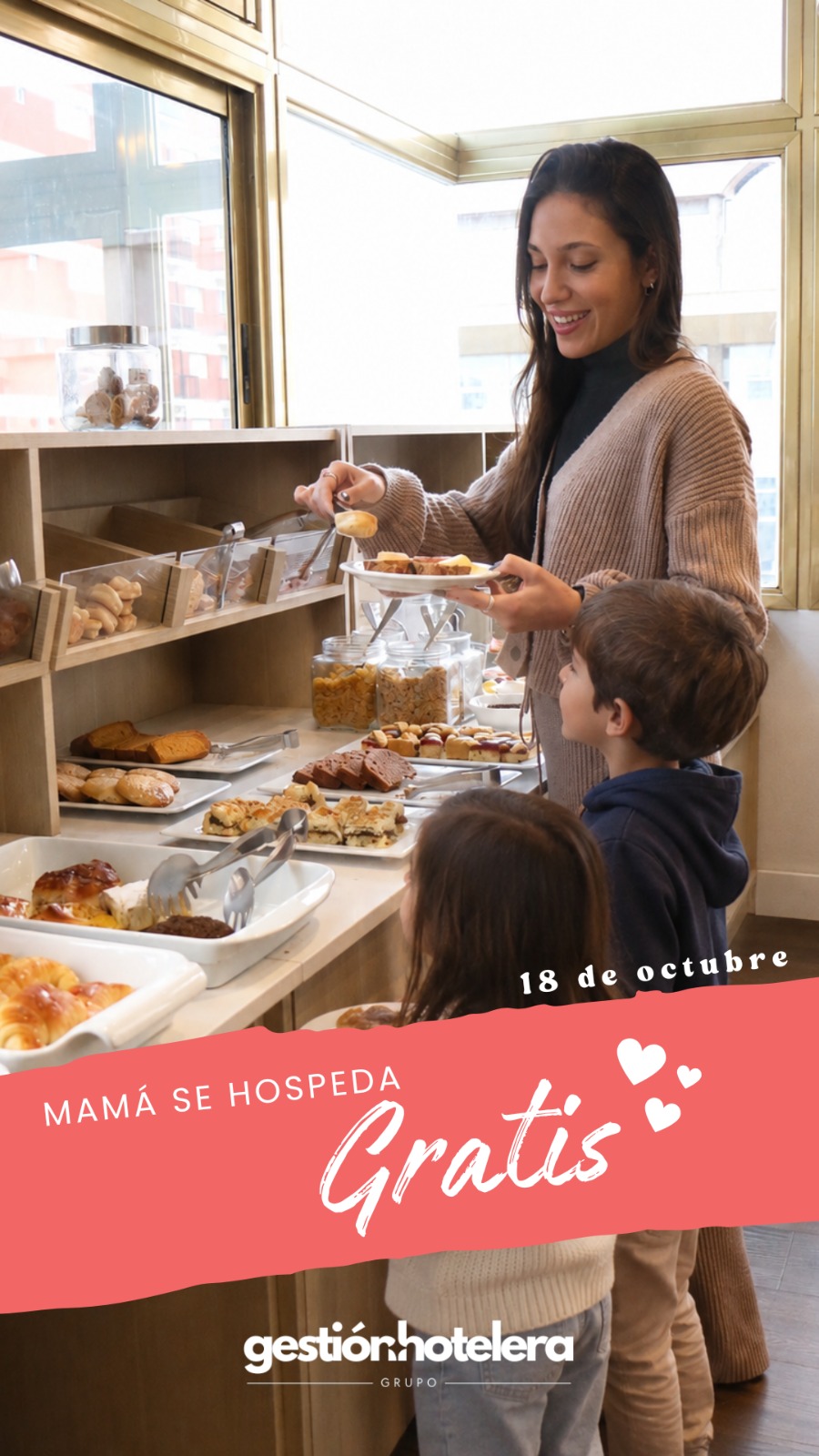 Día de la Madre, 18 de octubre: mamá se hospeda gratis